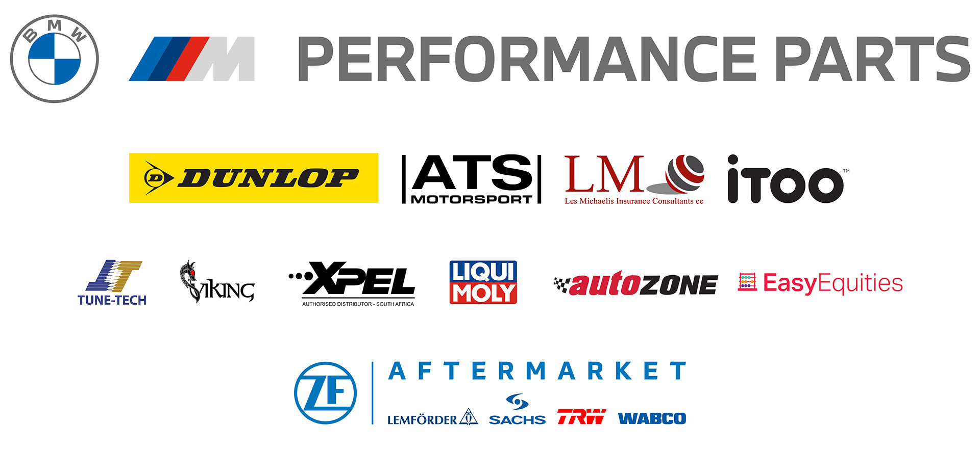 BMW ///M Performance Parts Race Series Sponsors
